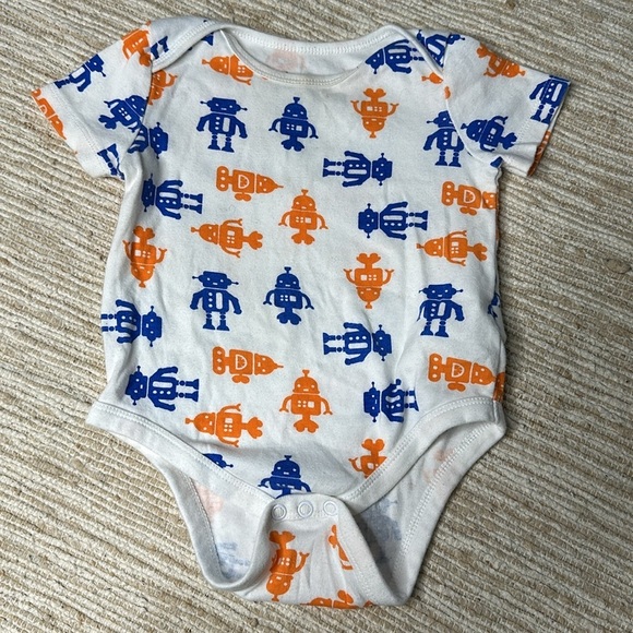 18m Osh Kosh Jean denim overalls and hoodie with Joe onsie blue and orange - Picture 16 of 16